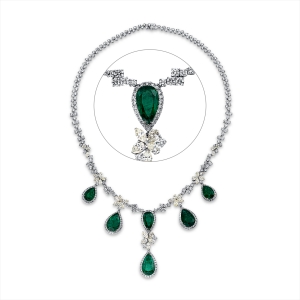 Collier 18 kt WG+GG
