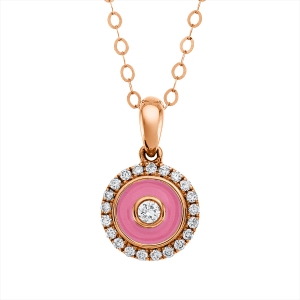 Collier 18 kt RG, mit ZÖ 46 cm, 48 cm