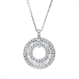 Collier 18 kt WG, mit ZÖ 40 cm