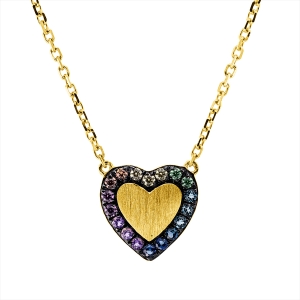Collier 14 kt GG, matt, mit ZÖ 42+43,5cm