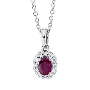 Collier 18 kt GG, Fassung rhodiniert,ZÖ 42 cm