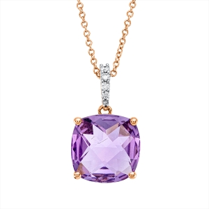 Collier 18 kt RG, Fassung rhodiniert,ZÖ 42 cm