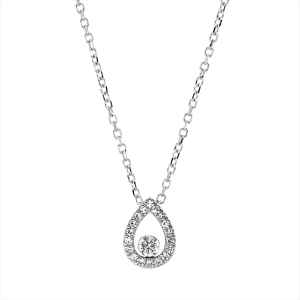 Collier 18 kt GG Tropfen, mit ZÖ 40 cm, 42cm