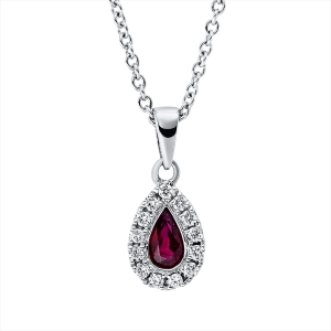 Collier 18 kt WG, mit ZÖ 42 cm