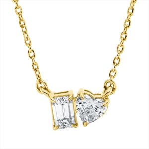 Collier  18kt Gelbgold mit ZÖ 40 cm + 43 cm mit 0,38ct Diamanten