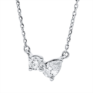 Collier  18kt Gelbgold mit ZÖ 40 cm + 43 cm mit 0,27ct Diamanten