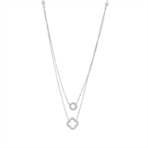 Collier 18 kt GG, mit ZÖ 40 cm + 43 cm
