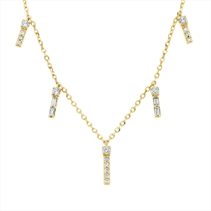 Collier 18 kt GG, mit ZÖ 40 cm + 43 cm