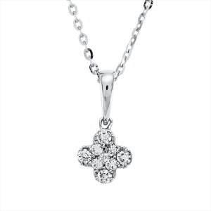 Collier 18 kt WG, mit ZÖ 43 cm