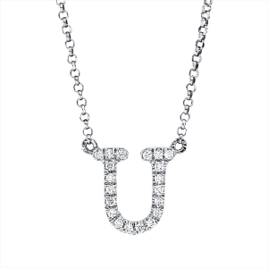 Collier 18 kt WG U, mit ZÖ 50cm + 52.5 cm