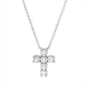 Collier 18 kt WG, mit ZÖ 38.1 cm + 40.6 cm