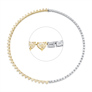 Collier 18 kt GG+WG