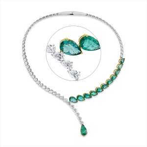 Collier 18 kt WG+GG