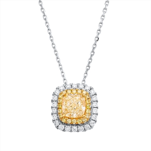 Collier 18 kt WG+GG, mit ZÖ 40 cm + 43 cm