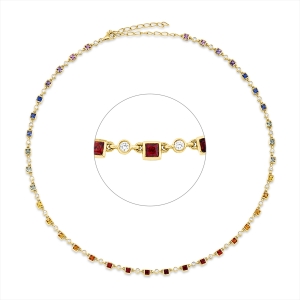 Collier 18 kt GG, mit ZÖ 38 cm