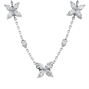 Collier  18kt Weißgold mit ZÖ 40 cm + 43 cm mit 2,31ct Diamanten