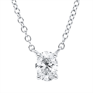 Solitaire Collier  18kt Weißgold mit 0,50ct Diamanten