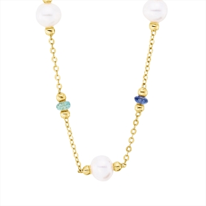 Collier  18kt Gelbgold mit Farbstein