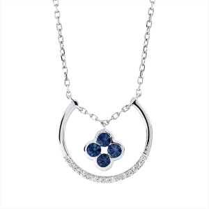 Collier 18 kt WG, mit ZÖ 40 cm