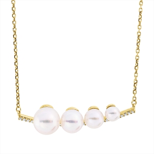Collier  18kt Gelbgold mit ZÖ 40 cm mit 0,12ct Diamanten
