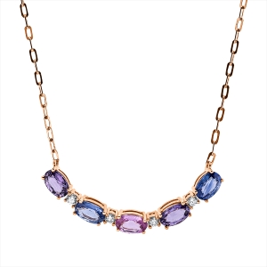 Collier 18 kt RG, mit ZÖ 40 cm