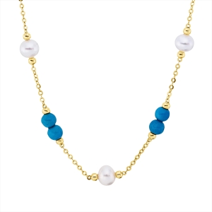 Collier  18kt Gelbgold mit Farbstein