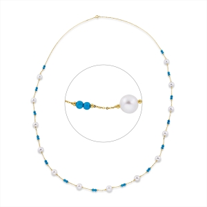 Collier  18kt Gelbgold mit Farbstein