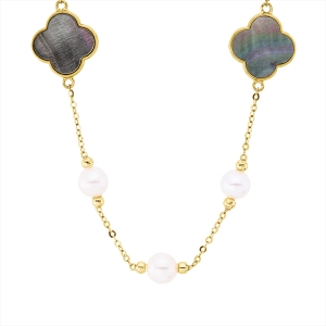Collier  18kt Gelbgold mit Farbstein