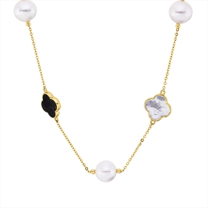 Collier  18kt Gelbgold mit Farbstein