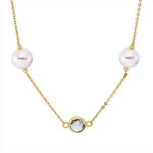 Collier  18kt Gelbgold mit Farbstein