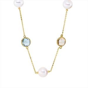 Collier  18kt Gelbgold mit Farbstein