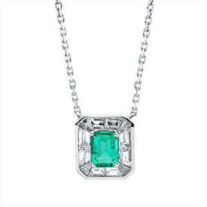 Collier 18 kt WG, mit ZÖ 40 cm + 43 cm