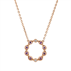 Collier 18 kt RG, mit ZÖ 40+41+42cm