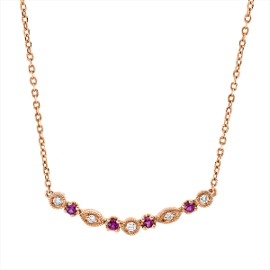 Collier 18 kt RG, mit ZÖ 42+43+44cm