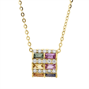 Collier 18 kt GG, mit ZÖ 42+43+44cm