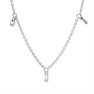 Collier 18 kt WG, mit ZÖ 40,6 cm, 41.8cm