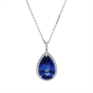 Collier 18 kt WG, mit ZÖ 40 cm + 43 cm