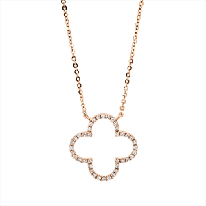 Collier 18 kt RG, mit ZÖ 40 cm + 43 cm