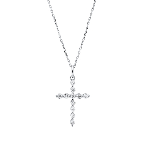 Collier 18 kt WG Kreuz