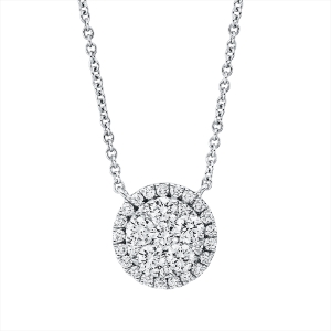 Collier 18 kt WG, mit ZÖ 40,6 cm