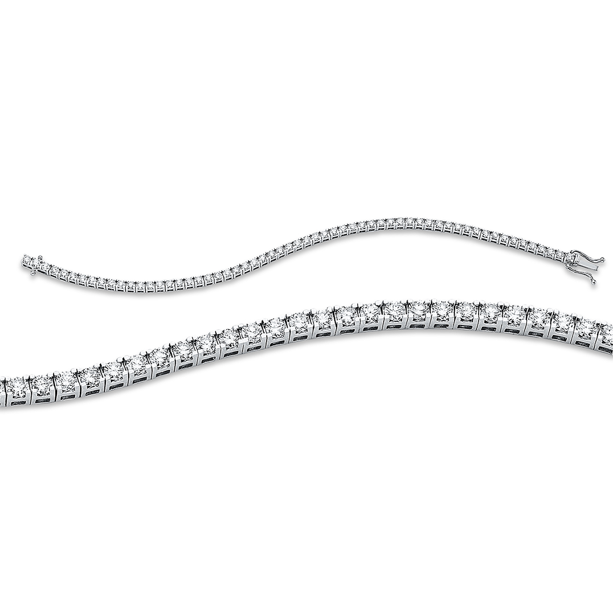 Tennisarmband  18kt Weißgold mit 4,00ct Diamanten