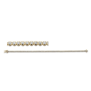 Tennisarmband 4er-Krappe 18kt Gelbgold mit 2,01ct Diamanten