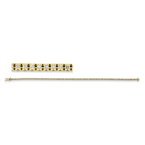 Tennisarmband 4er-Krappe 18kt Gelbgold mit 1,00ct Diamanten