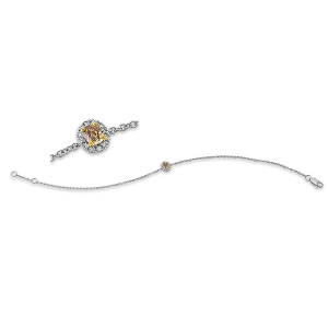 Armband 4er-Krappe 18 kt WG+GG, mit ZÖ 16,5 cm