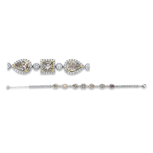 Armband  18kt Weißgold / Gelbgold / Rotgold mit 5,88ct Diamanten