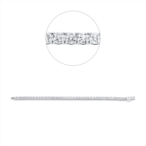 Tennisarmband  18kt Weißgold mit 9,39ct Diamanten