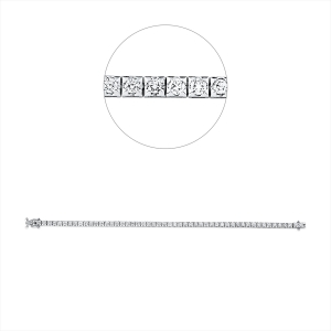 Tennisarmband  18kt Weißgold mit 2,50ct Diamanten