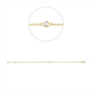 Armband Zarge 18 kt GG, mit ZÖ 15,5 cm