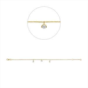 Armband 18 kt GG, mit ZÖ 16 cm