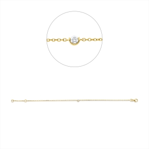 Armband 18 kt GG, mit ZÖ 16 cm